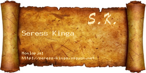 Seress Kinga névjegykártya