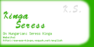 kinga seress business card